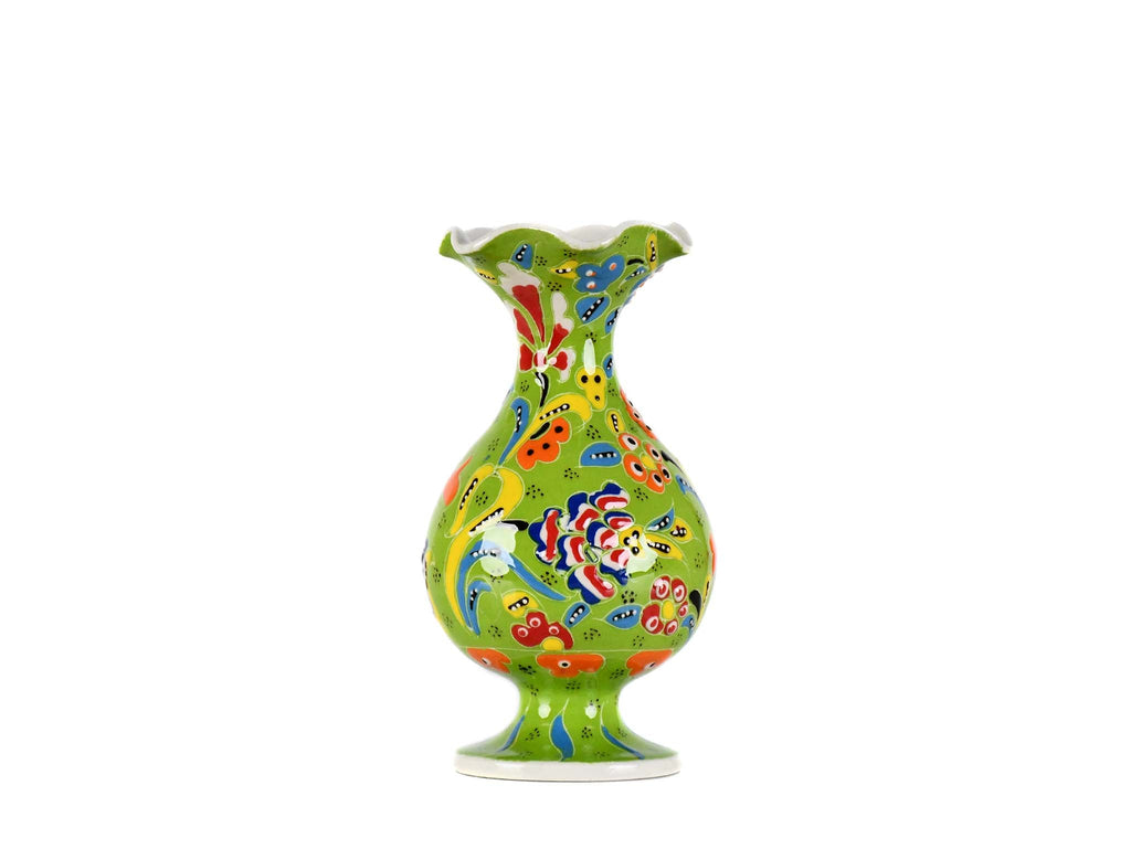 15 cm Turkish Vase Flower Light Green Design 4 Ceramic Sydney Grand Bazaar 