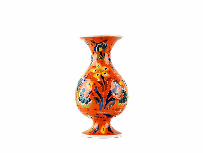 15 cm Turkish Vase Flower Orange Design 1 Ceramic Sydney Grand Bazaar 