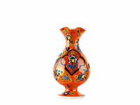 15 cm Turkish Vase Flower Orange Design 8 Ceramic Sydney Grand Bazaar 