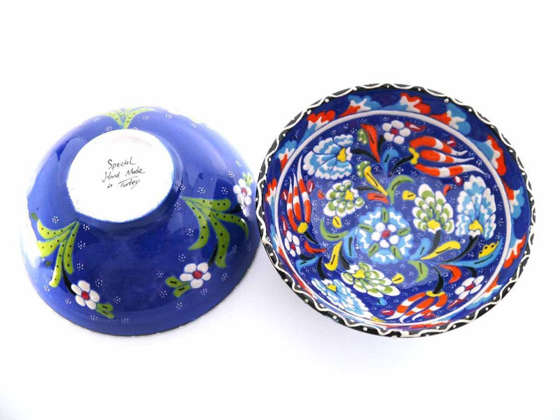 15 cm Turkish Bowls Flower Collection Blue