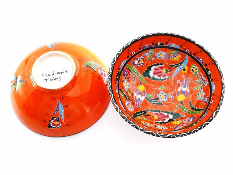 15 cm Turkish Bowls Flower Collection Orange