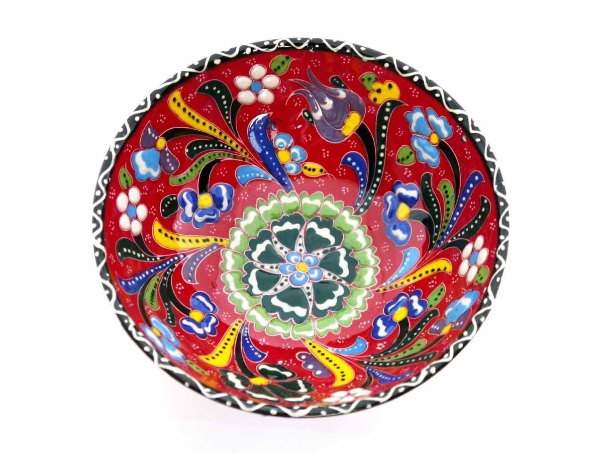 15 cm Turkish Bowls Flower Collection Red