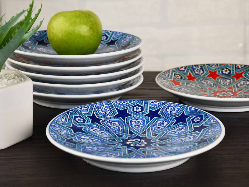 18 cm Turkish Plate Blue Iznik Collection Ceramic Sydney Grand Bazaar 