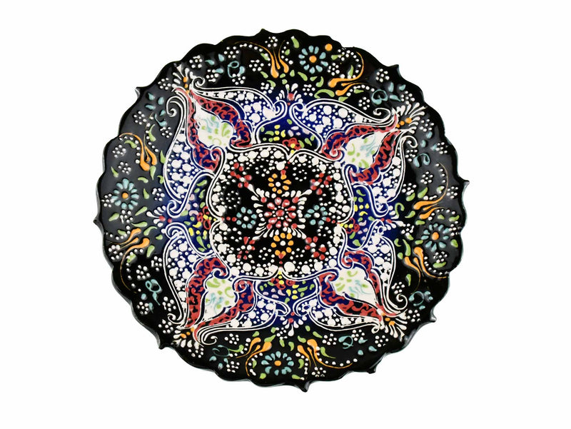 18 cm Turkish Plate Dantel Collection Black Ceramic Sydney Grand Bazaar 2 