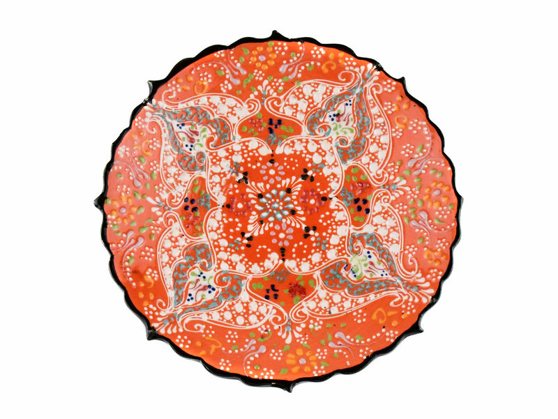 18 cm Turkish Plate Dantel Collection Orange Ceramic Sydney Grand Bazaar 2 