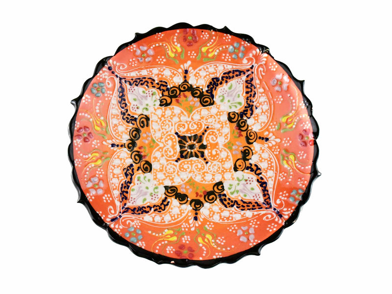 18 cm Turkish Plate Dantel Collection Orange Ceramic Sydney Grand Bazaar 4 