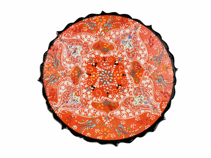 18 cm Turkish Plate Dantel Collection Orange Ceramic Sydney Grand Bazaar 3 