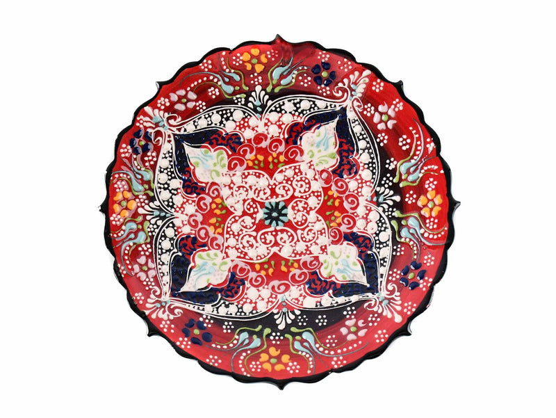 18 cm Turkish Plate Dantel Collection Red Ceramic Sydney Grand Bazaar 3 