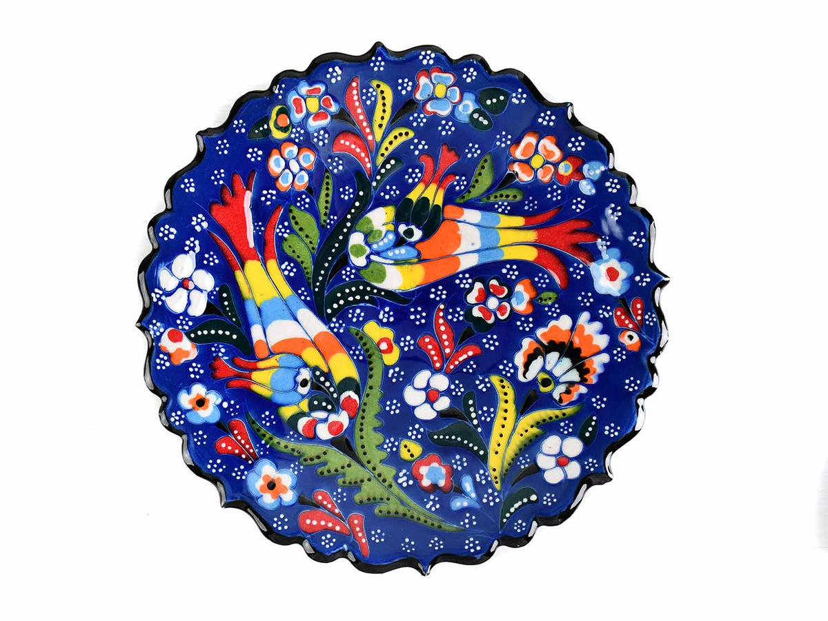 18 cm Turkish Plate Flower Collection Blue Ceramic Sydney Grand Bazaar 4 