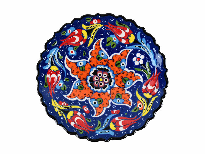 18 cm Turkish Plate Flower Collection Blue Ceramic Sydney Grand Bazaar 5 