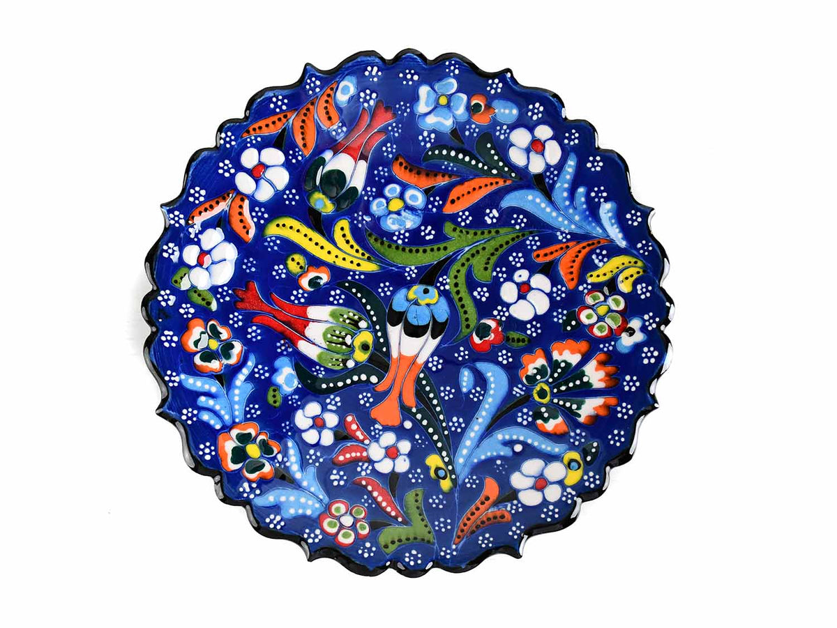 18 cm Turkish Plate Flower Collection Blue Ceramic Sydney Grand Bazaar 2 