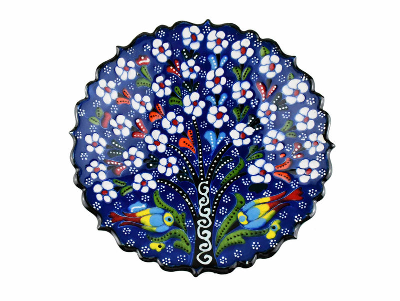 18 cm Turkish Plate Flower Collection Blue Ceramic Sydney Grand Bazaar 1 