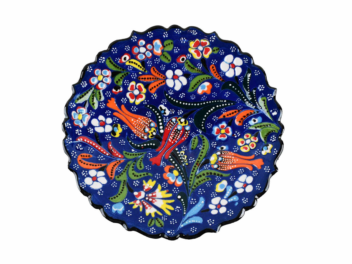 18 cm Turkish Plate Flower Collection Blue Ceramic Sydney Grand Bazaar 3 