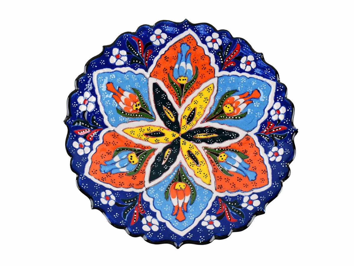 18 cm Turkish Plate Flower Collection Blue Ceramic Sydney Grand Bazaar 6 