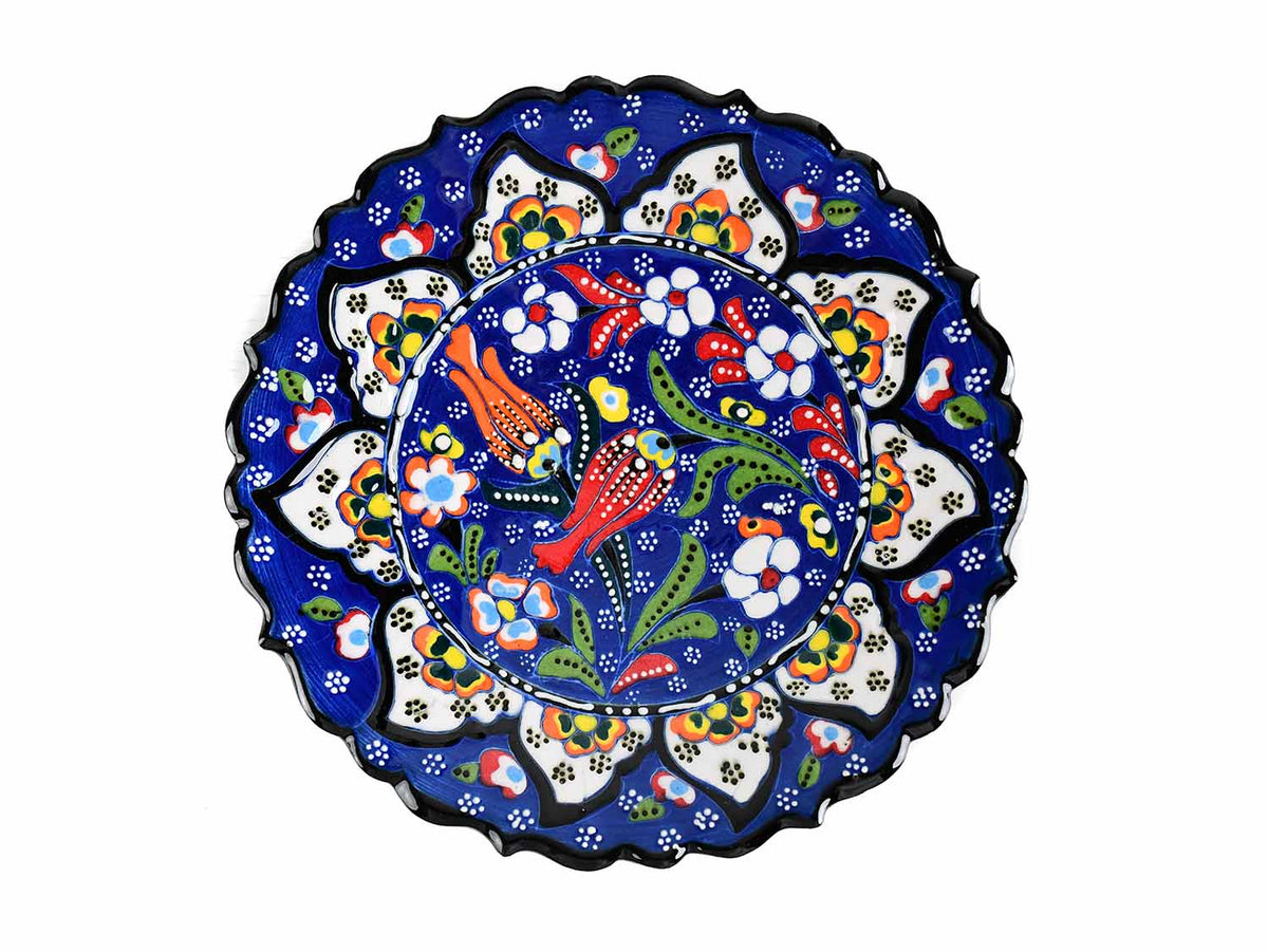 18 cm Turkish Plate Flower Collection Blue Ceramic Sydney Grand Bazaar 8 