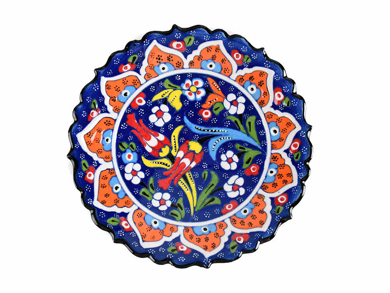 18 cm Turkish Plate Flower Collection Blue Ceramic Sydney Grand Bazaar 11 