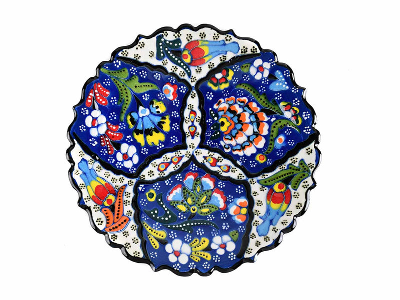 18 cm Turkish Plate Flower Collection Blue Ceramic Sydney Grand Bazaar 7 