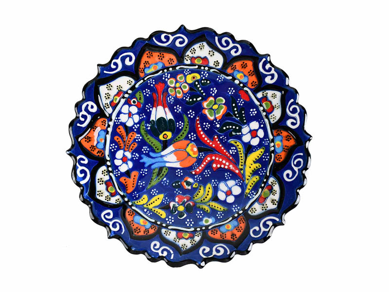 18 cm Turkish Plate Flower Collection Blue Ceramic Sydney Grand Bazaar 9 