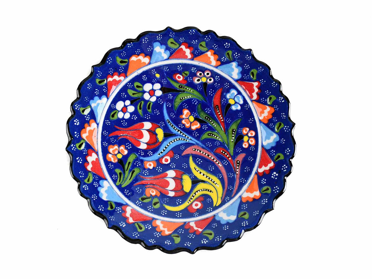 18 cm Turkish Plate Flower Collection Blue Ceramic Sydney Grand Bazaar 10 