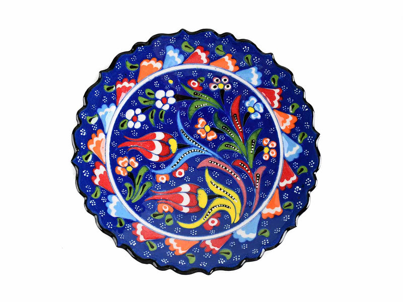 18 cm Turkish Plate Flower Collection Blue Ceramic Sydney Grand Bazaar 10 