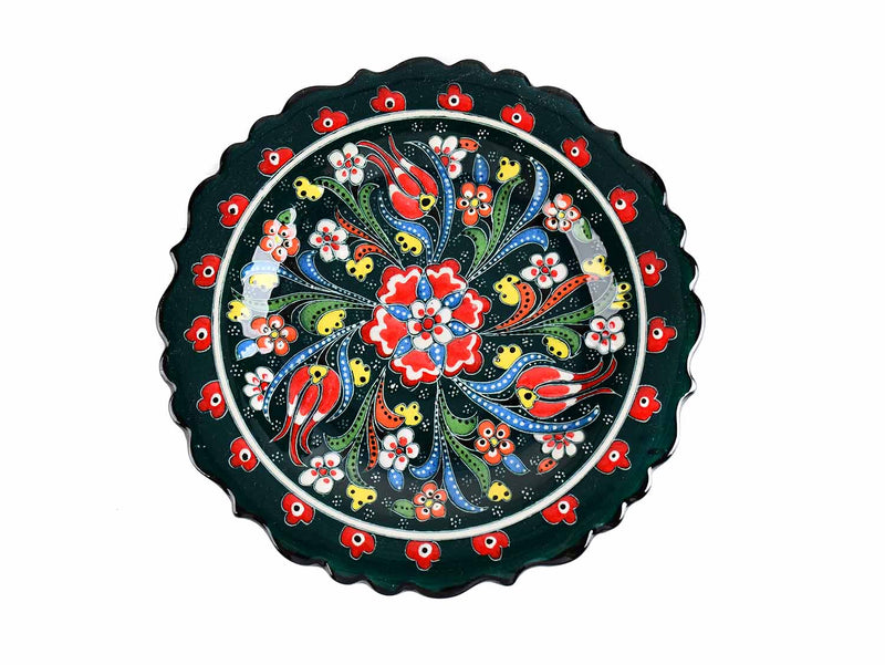 18 cm Turkish Plate Flower Collection Green Ceramic Sydney Grand Bazaar 4 