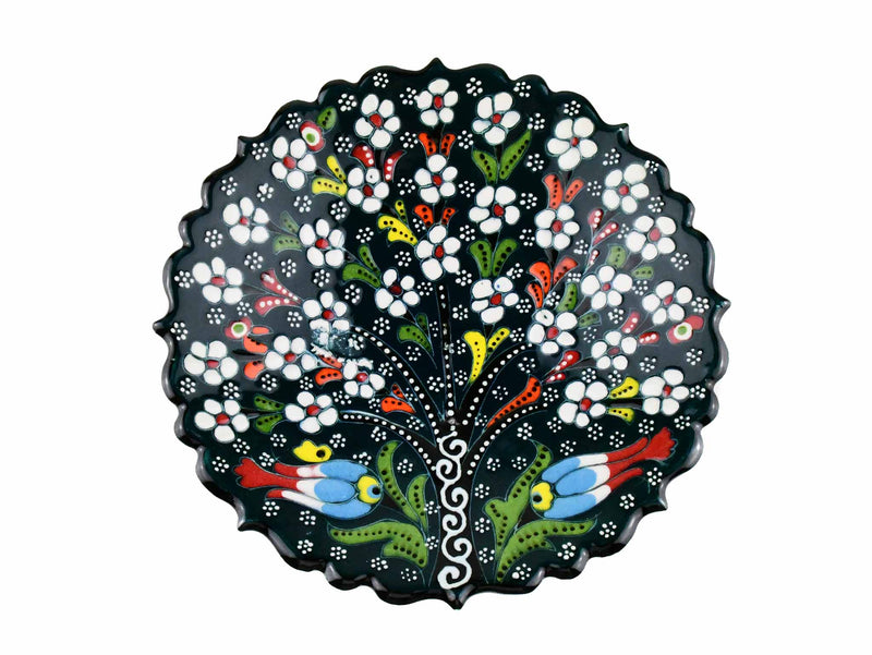 18 cm Turkish Plate Flower Collection Green Ceramic Sydney Grand Bazaar 2 