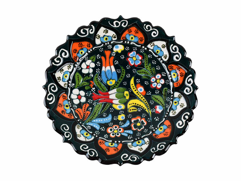 18 cm Turkish Plate Flower Collection Green Ceramic Sydney Grand Bazaar 1 