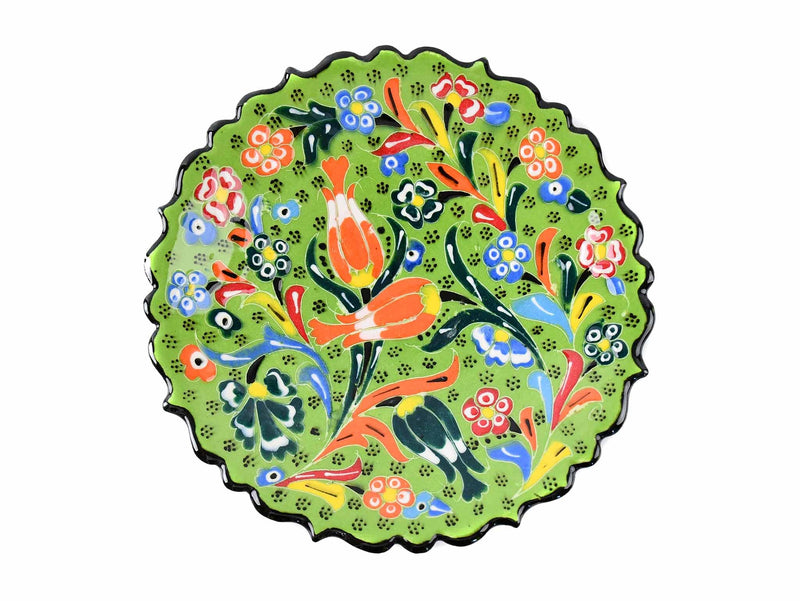 18 cm Turkish Plate Flower Collection Light Green Ceramic Sydney Grand Bazaar 3 