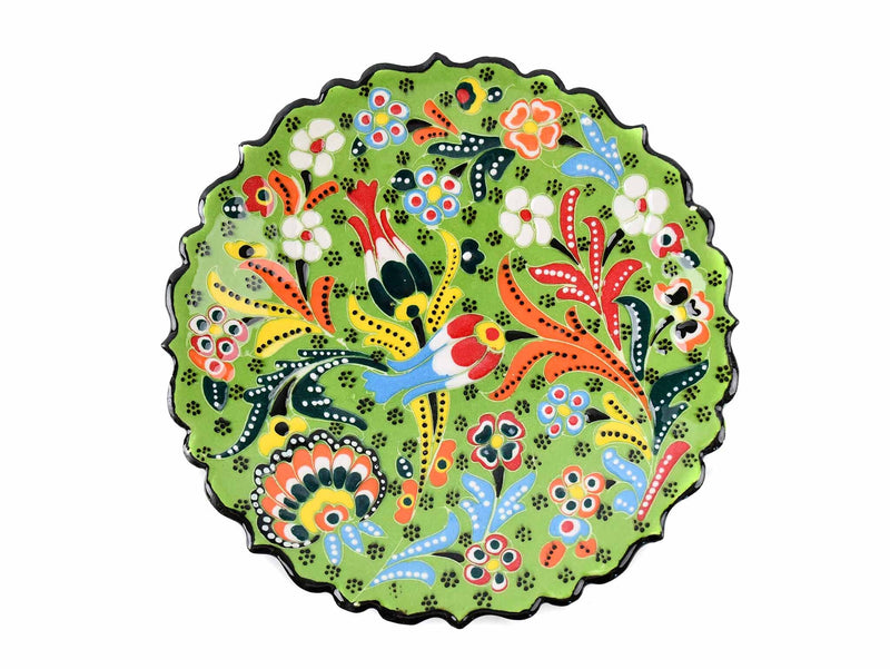 18 cm Turkish Plate Flower Collection Light Green Ceramic Sydney Grand Bazaar 2 
