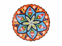 18 cm Turkish Plate Flower Collection Orange Ceramic Sydney Grand Bazaar 5 