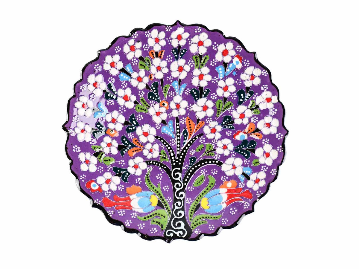 18 cm Turkish Plate Flower Collection Purple Ceramic Sydney Grand Bazaar 4 