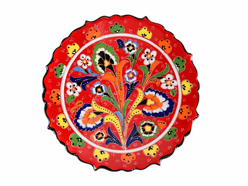 18 cm Turkish Plate Flower Collection Red Ceramic Sydney Grand Bazaar 6 