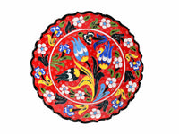 18 cm Turkish Plate Flower Collection Red Ceramic Sydney Grand Bazaar 7 