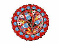 18 cm Turkish Plate Flower Collection Red Ceramic Sydney Grand Bazaar 1 