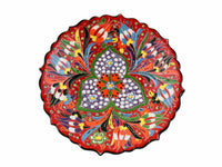 18 cm Turkish Plate Flower Collection Red Ceramic Sydney Grand Bazaar 2 