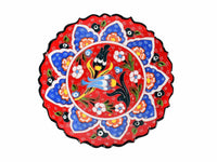 18 cm Turkish Plate Flower Collection Red Ceramic Sydney Grand Bazaar 