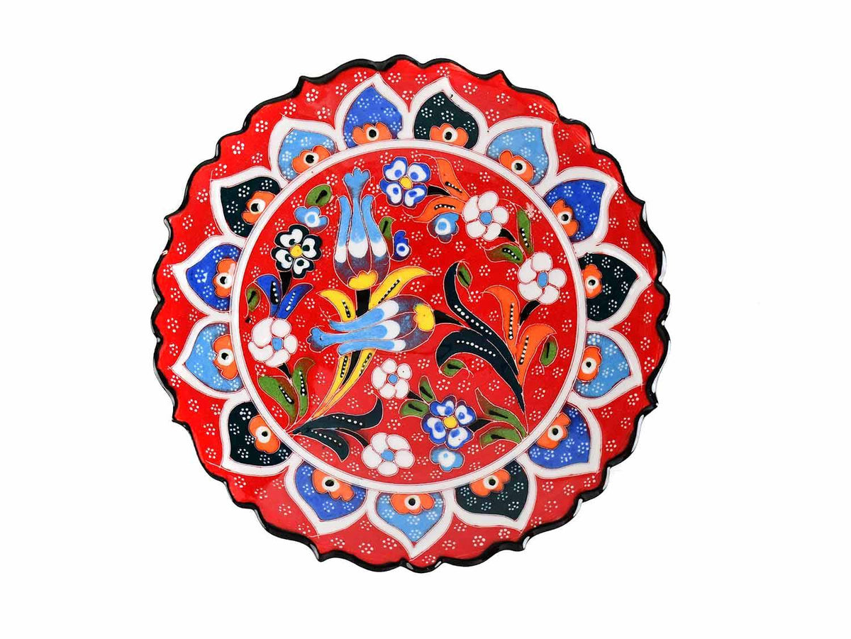 18 cm Turkish Plate Flower Collection Red Ceramic Sydney Grand Bazaar 10 