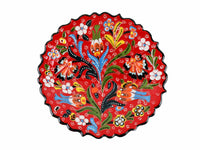 18 cm Turkish Plate Flower Collection Red Ceramic Sydney Grand Bazaar 3 