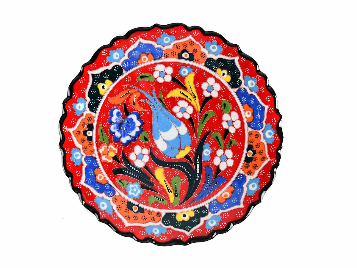 18 cm Turkish Plate Flower Collection Red Ceramic Sydney Grand Bazaar 9 
