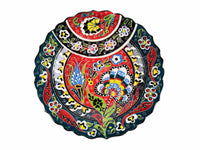 18 cm Turkish Plate Flower Collection Two Tone Green Ceramic Sydney Grand Bazaar 8 