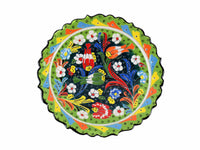 18 cm Turkish Plate Flower Collection Two Tone Light Green Ceramic Sydney Grand Bazaar 4 