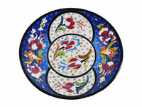 18 cm Turkish Plate Flower Round Collection Blue Ceramic Sydney Grand Bazaar 3 