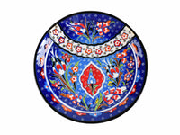 18 cm Turkish Plate Flower Round Shaped Blue Ceramic Sydney Grand Bazaar 1 