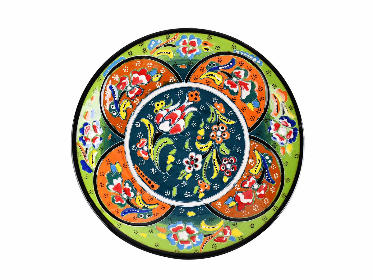 18 cm Turkish Plate Flower Round Shaped Light Green Ceramic Sydney Grand Bazaar 2 