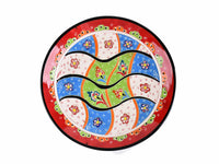 18 cm Turkish Plate Flower Round Shaped Red Ceramic Sydney Grand Bazaar 2 