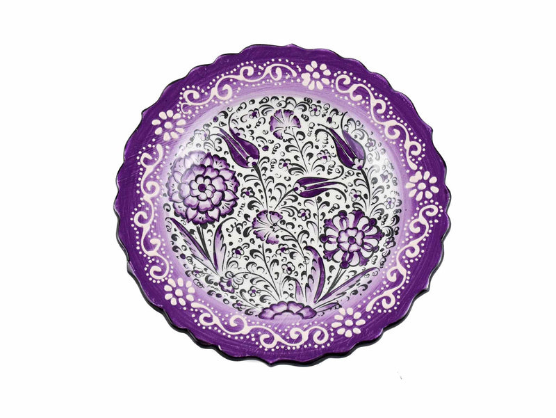 18 cm Turkish Plate New Millenium Collection Purple Ceramic Sydney Grand Bazaar 
