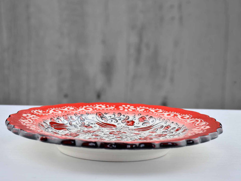 18 cm Turkish Plate New Millenium Collection Red Ceramic Sydney Grand Bazaar 