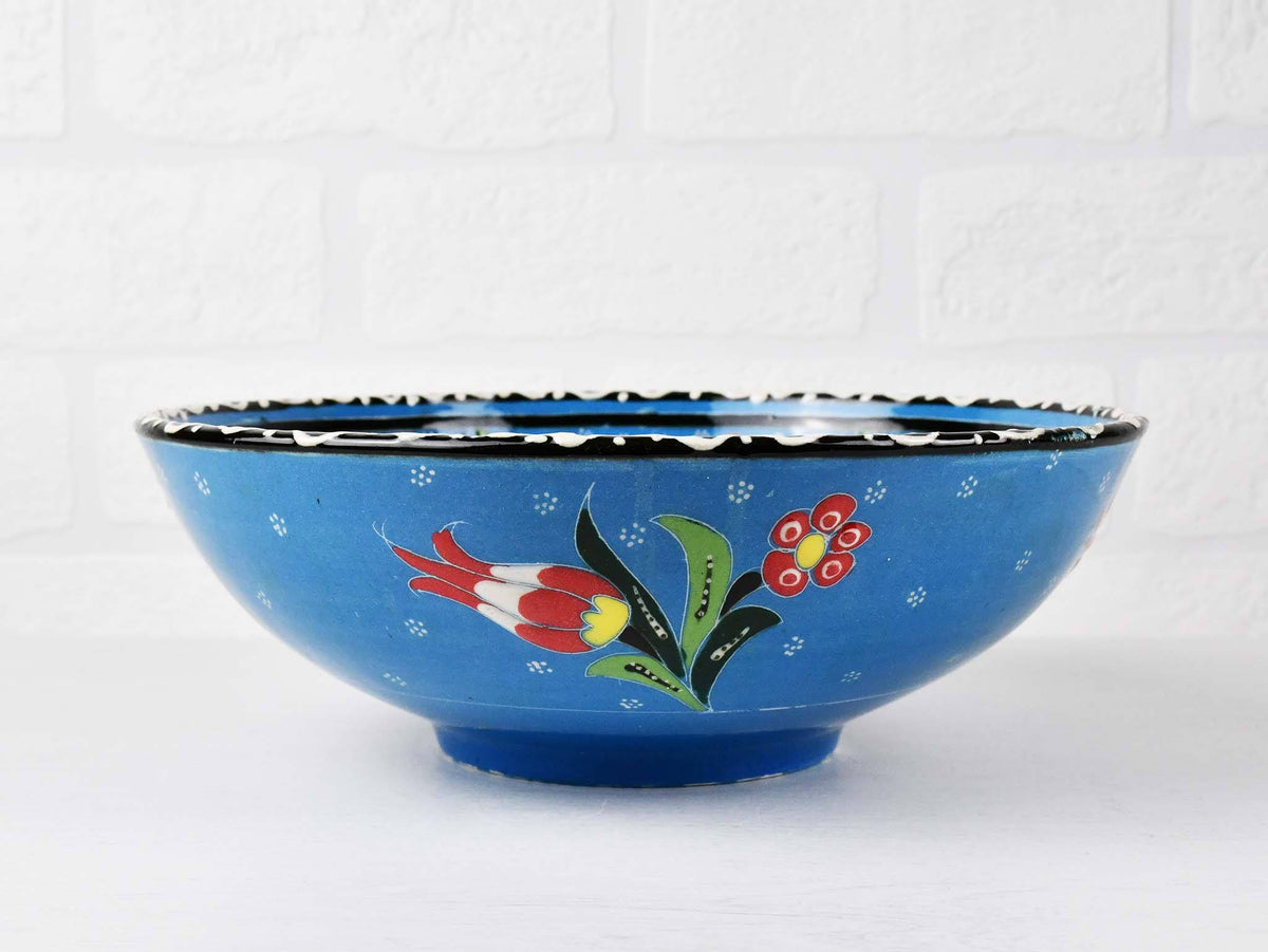 20 cm Turkish Bowl Flower Light Blue Ceramic Sydney Grand Bazaar 
