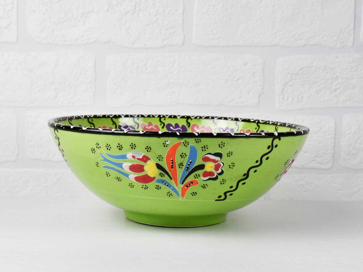 20 cm Turkish Bowl Flower Light Green Ceramic Sydney Grand Bazaar 