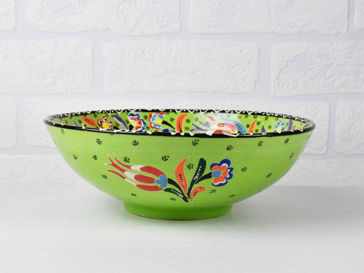 20 cm Turkish Bowl Flower Light Green Ceramic Sydney Grand Bazaar 